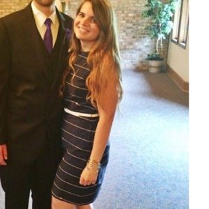 The Limited Navy Nautical Dress With Belt